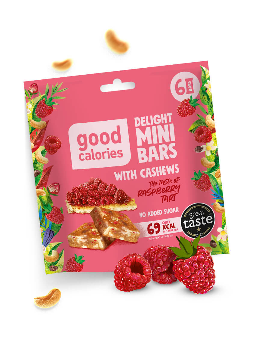 All mini bars - Mini bars with a raspberry tart flavor - 102g - product goodcalories.com 1