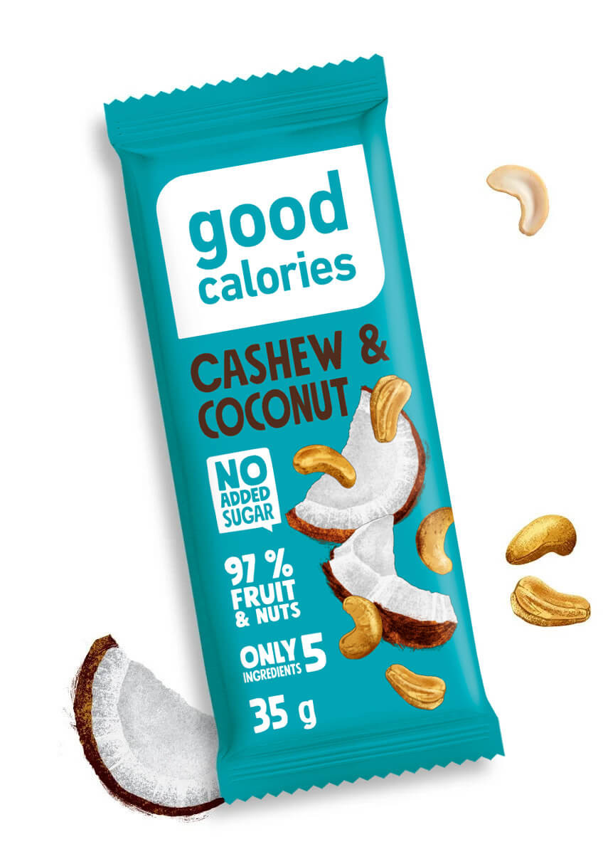 Classic Bars - Cashew & Coconut Bar - 35g - product goodcalories.com 1