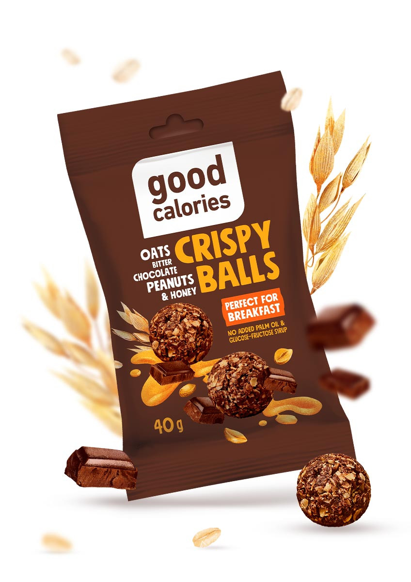 Obilné guľôčky - Guľôčky z ovsených vločiek a belgickej čokolády – 40 g - produkt goodcalories.com 1