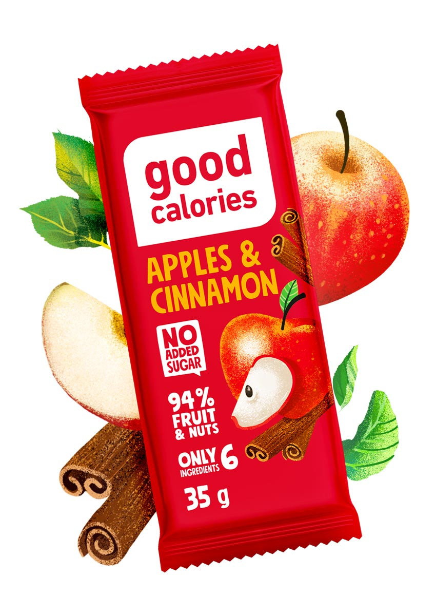 Classic Bars - Apple & Cinnamon Bar - 35g - product goodcalories.com 1